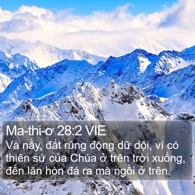 Ma-thi-ơ 28:2 VIE Bible Verse Image