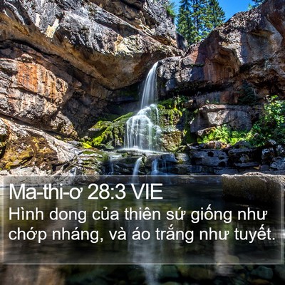 Ma-thi-ơ 28:3 VIE Bible Verse Image