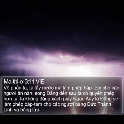 Ma-thi-ơ 3:11 VIE Bible Verse Image