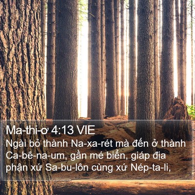 Ma-thi-ơ 4:13 VIE Bible Verse Image