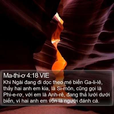 Ma-thi-ơ 4:18 VIE Bible Verse Image