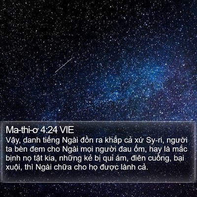 Ma-thi-ơ 4:24 VIE Bible Verse Image