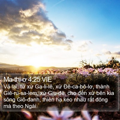 Ma-thi-ơ 4:25 VIE Bible Verse Image