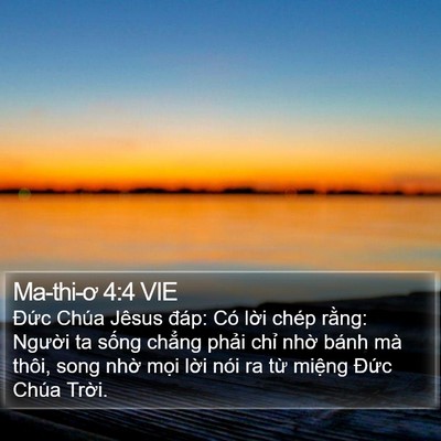Ma-thi-ơ 4:4 VIE Bible Verse Image