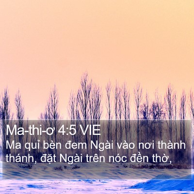 Ma-thi-ơ 4:5 VIE Bible Verse Image