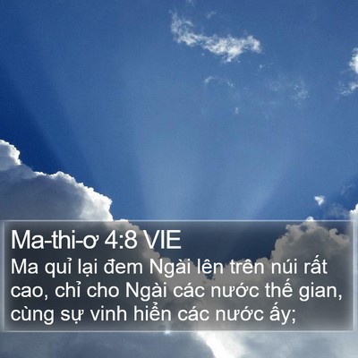 Ma-thi-ơ 4:8 VIE Bible Verse Image