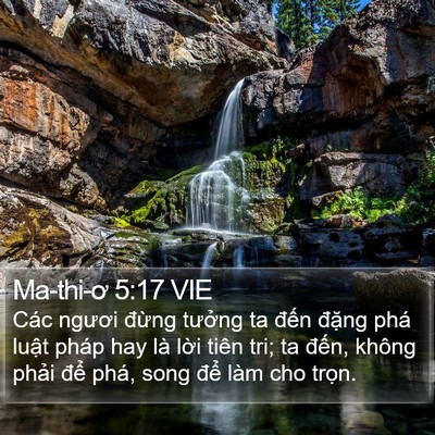 Ma-thi-ơ 5:17 VIE Bible Verse Image
