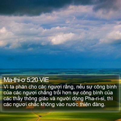 Ma-thi-ơ 5:20 VIE Bible Verse Image
