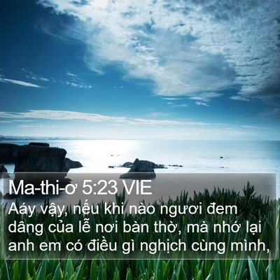 Ma-thi-ơ 5:23 VIE Bible Verse Image