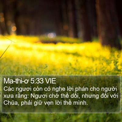 Ma-thi-ơ 5:33 VIE Bible Verse Image