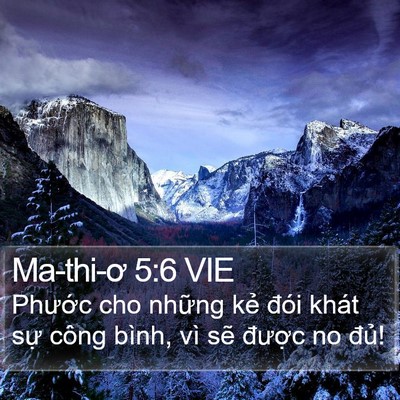 Ma-thi-ơ 5:6 VIE Bible Verse Image