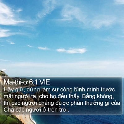 Ma-thi-ơ 6:1 VIE Bible Verse Image