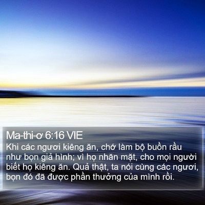 Ma-thi-ơ 6:16 VIE Bible Verse Image