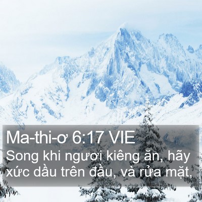 Ma-thi-ơ 6:17 VIE Bible Verse Image