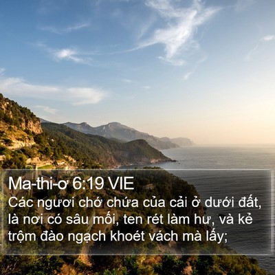 Ma-thi-ơ 6:19 VIE Bible Verse Image