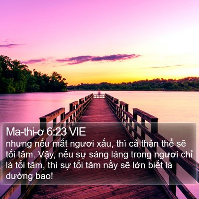 Ma-thi-ơ 6:23 VIE Bible Verse Image