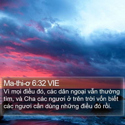 Ma-thi-ơ 6:32 VIE Bible Verse Image