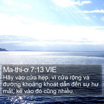 Ma-thi-ơ 7:13 VIE Bible Verse Image