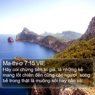 Ma-thi-ơ 7:15 VIE Bible Verse Image