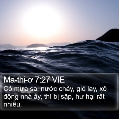 Ma-thi-ơ 7:27 VIE Bible Verse Image