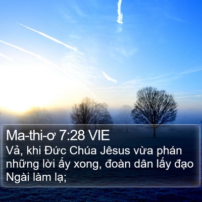Ma-thi-ơ 7:28 VIE Bible Verse Image