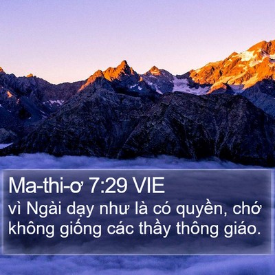 Ma-thi-ơ 7:29 VIE Bible Verse Image
