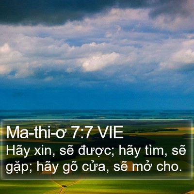 Ma-thi-ơ 7:7 VIE Bible Verse Image