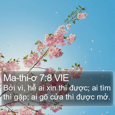 Ma-thi-ơ 7:8 VIE Bible Verse Image