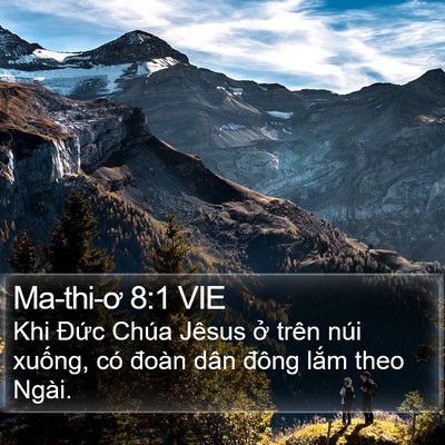 Ma-thi-ơ 8:1 VIE Bible Verse Image