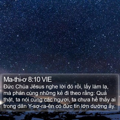 Ma-thi-ơ 8:10 VIE Bible Verse Image