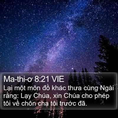 Ma-thi-ơ 8:21 VIE Bible Verse Image