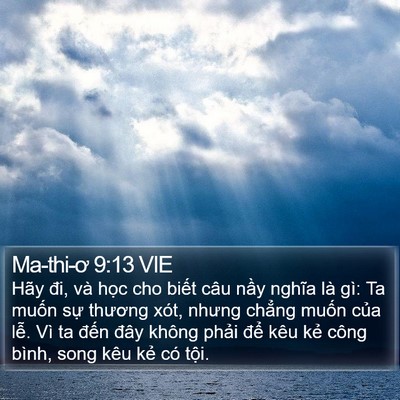 Ma-thi-ơ 9:13 VIE Bible Verse Image
