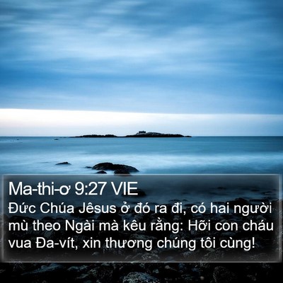 Ma-thi-ơ 9:27 VIE Bible Verse Image
