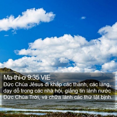 Ma-thi-ơ 9:35 VIE Bible Verse Image
