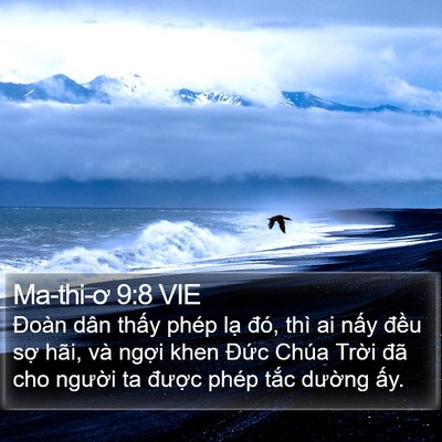 Ma-thi-ơ 9:8 VIE Bible Verse Image