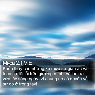 Mi-ca 2:1 VIE Bible Verse Image