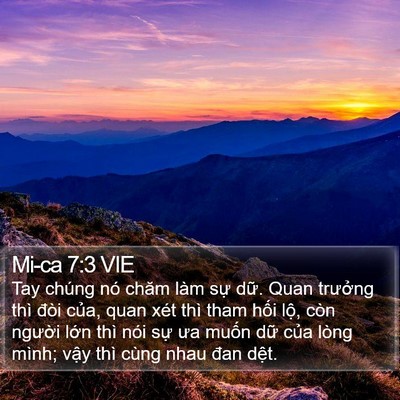 Mi-ca 7:3 VIE Bible Verse Image