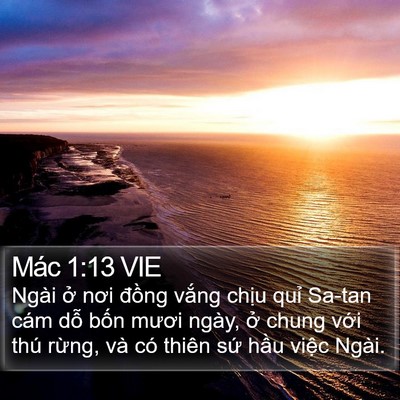 Mác 1:13 VIE Bible Verse Image
