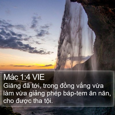 Mác 1:4 VIE Bible Verse Image