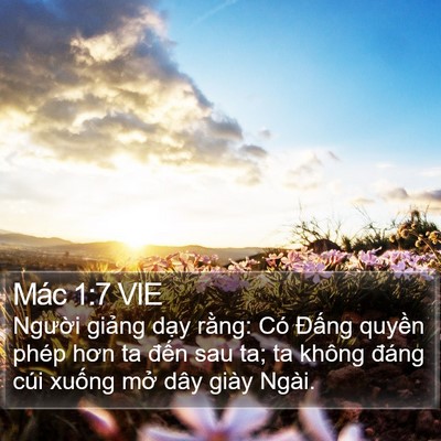 Mác 1:7 VIE Bible Verse Image