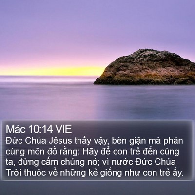 Mác 10:14 VIE Bible Verse Image