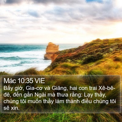 Mác 10:35 VIE Bible Verse Image