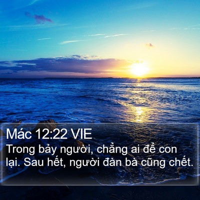 Mác 12:22 VIE Bible Verse Image