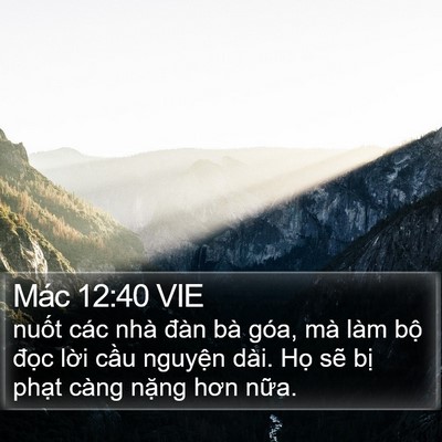 Mác 12:40 VIE Bible Verse Image