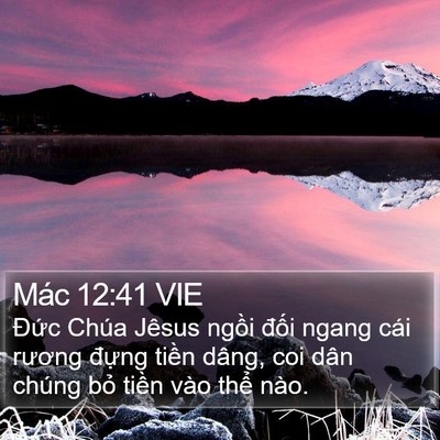 Mác 12:41 VIE Bible Verse Image