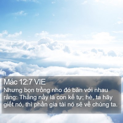 Mác 12:7 VIE Bible Verse Image