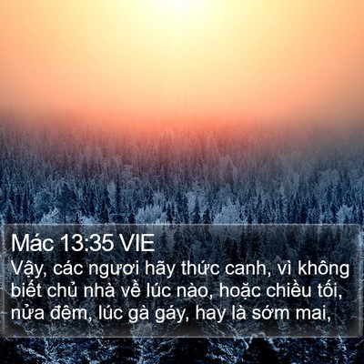 Mác 13:35 VIE Bible Verse Image