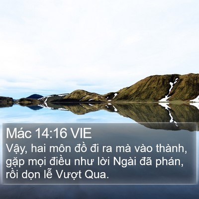 Mác 14:16 VIE Bible Verse Image