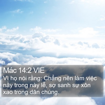 Mác 14:2 VIE Bible Verse Image
