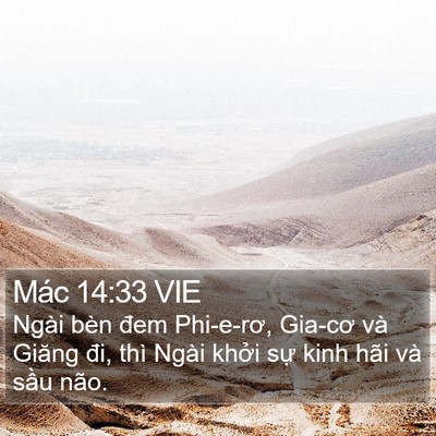 Mác 14:33 VIE Bible Verse Image